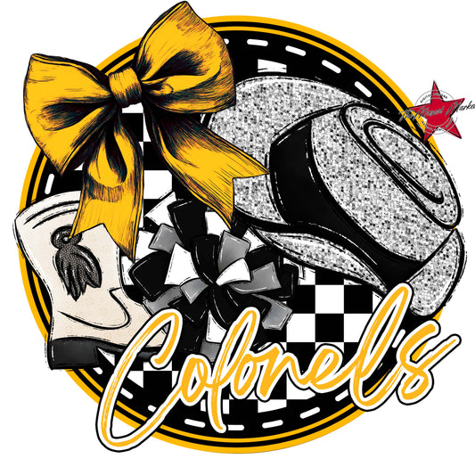 Colonels Circle Drillteam Frame-Yellow