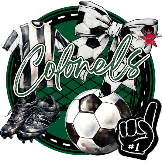 Colonels Circle Soccer Frame-Green