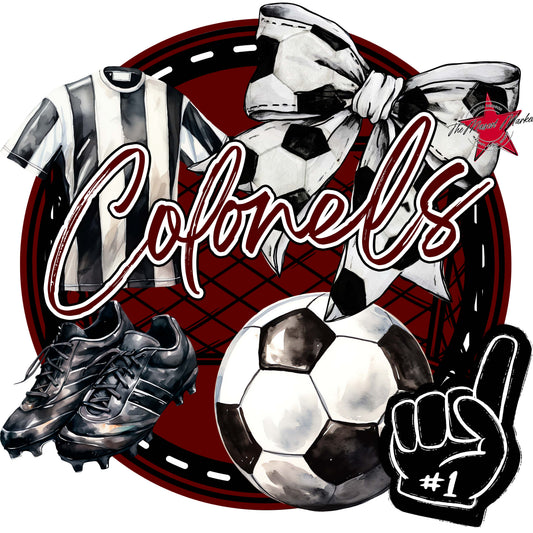 Colonels Circle Soccer Frame-Maroon