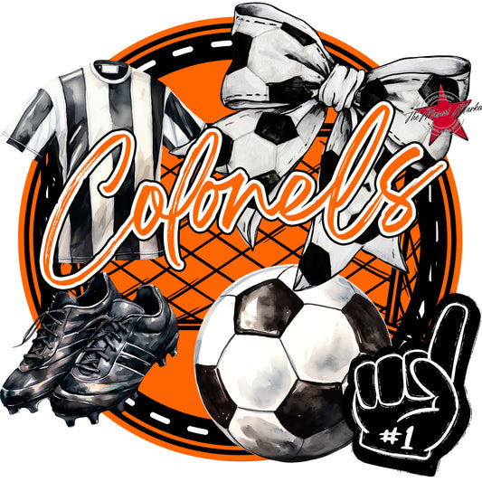 Colonels Circle Soccer Frame-Orange