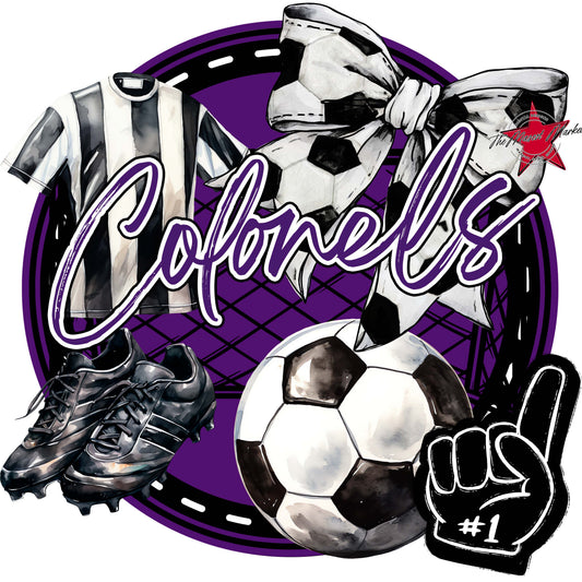 Colonels Circle Soccer Frame-Purple