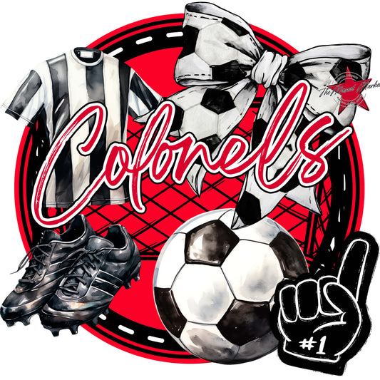 Colonels Circle Soccer Frame-Red