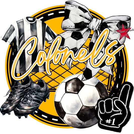 Colonels Circle Soccer Frame-Yellow