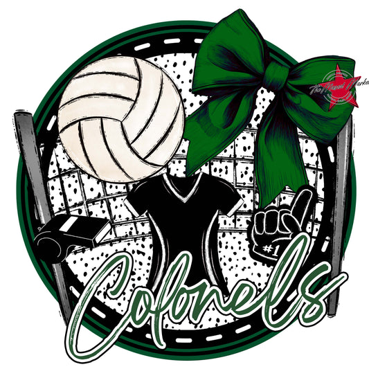 Colonels Circle Volleyball Frame-Green