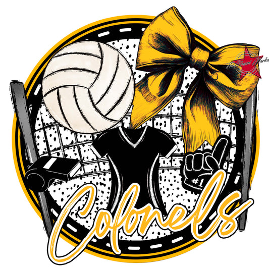Colonels Circle Volleyball Frame-Yellow