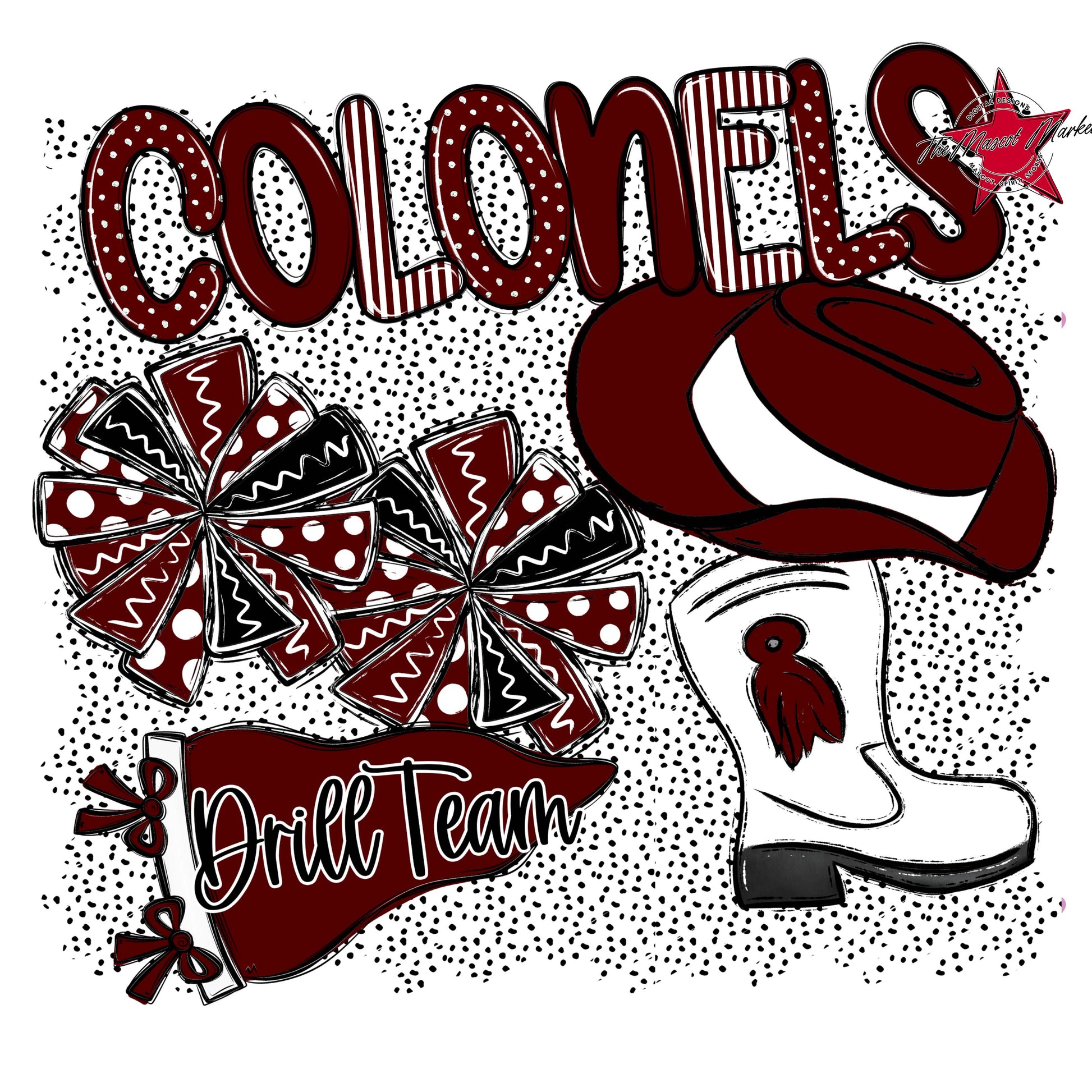 Colonels Drillteam Spirit-Maroon