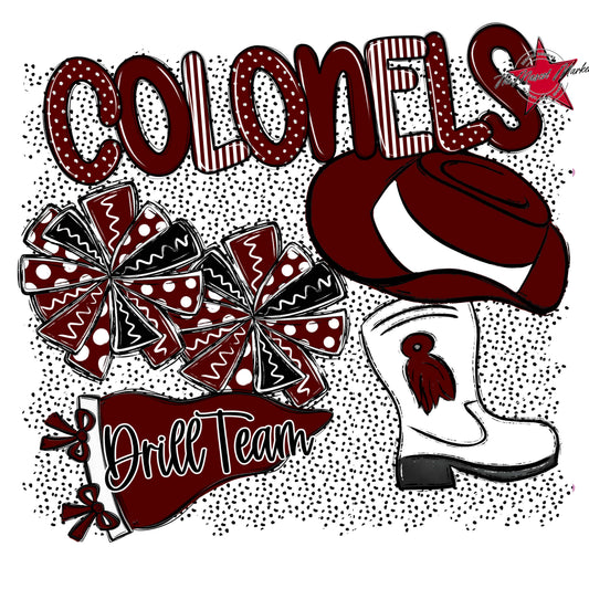 Colonels Drillteam Spirit-Maroon