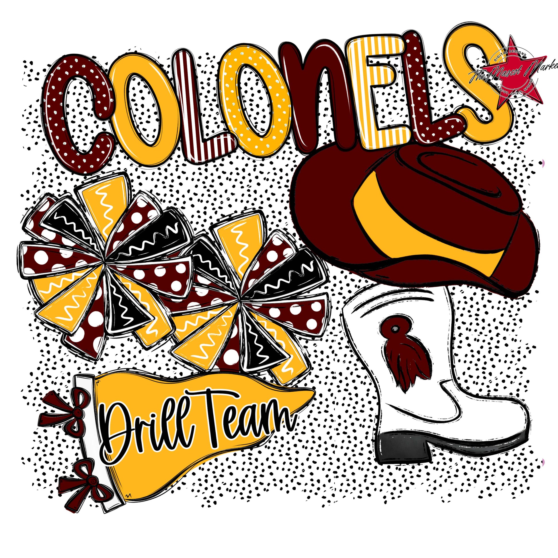 Colonels Drillteam Spirit-Maroon & Yellow
