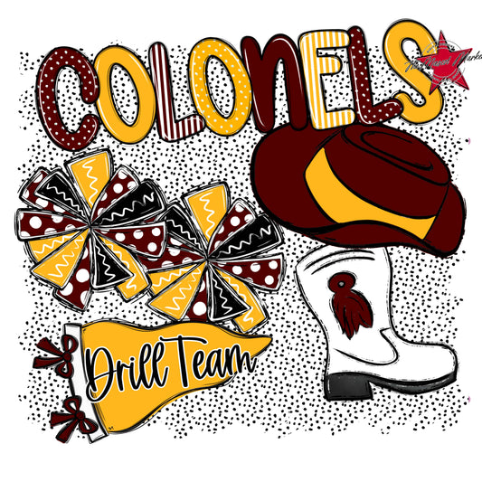 Colonels Drillteam Spirit-Maroon & Yellow
