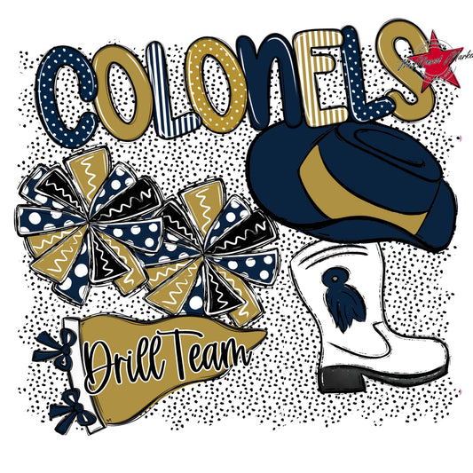 Colonels Drillteam Spirit-Navy & Gold