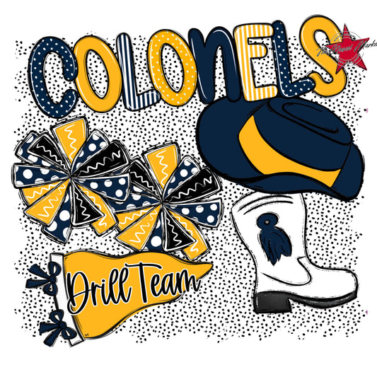 Colonels Drillteam Spirit-Navy & Yellow