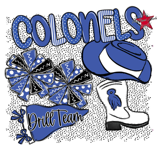 Colonels Drillteam Spirit-Off Blue