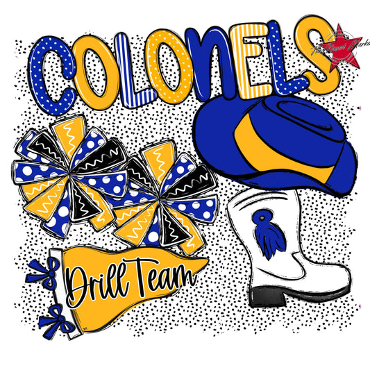 Colonels Drillteam Spirit-Royal Blue & Yellow