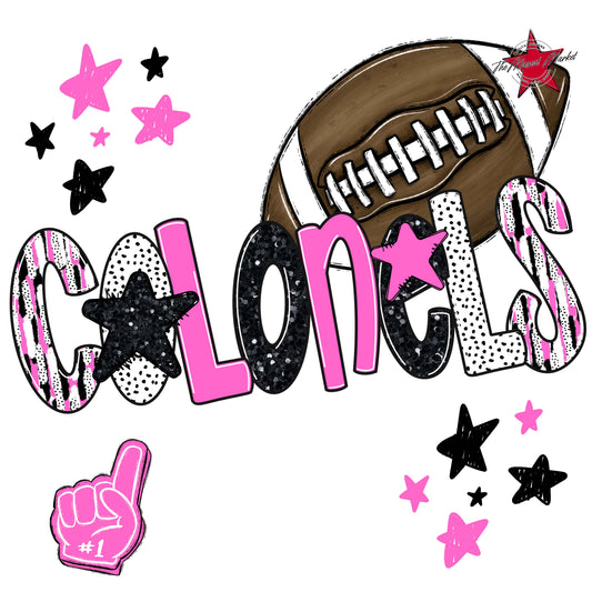 Colonels Football Scrape-Baby Pink