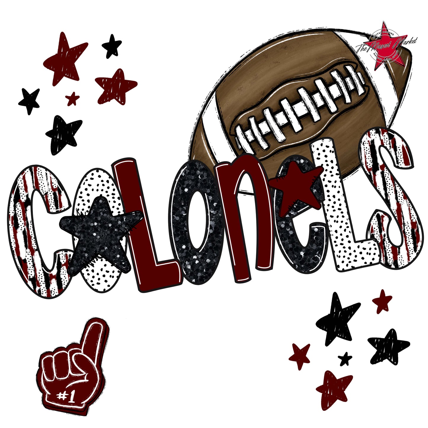 Colonels Football Scrape-Maroon