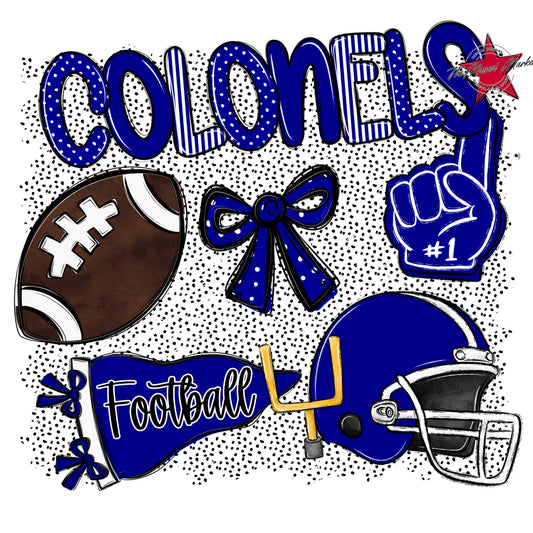 Colonels Football Spirit-Blue