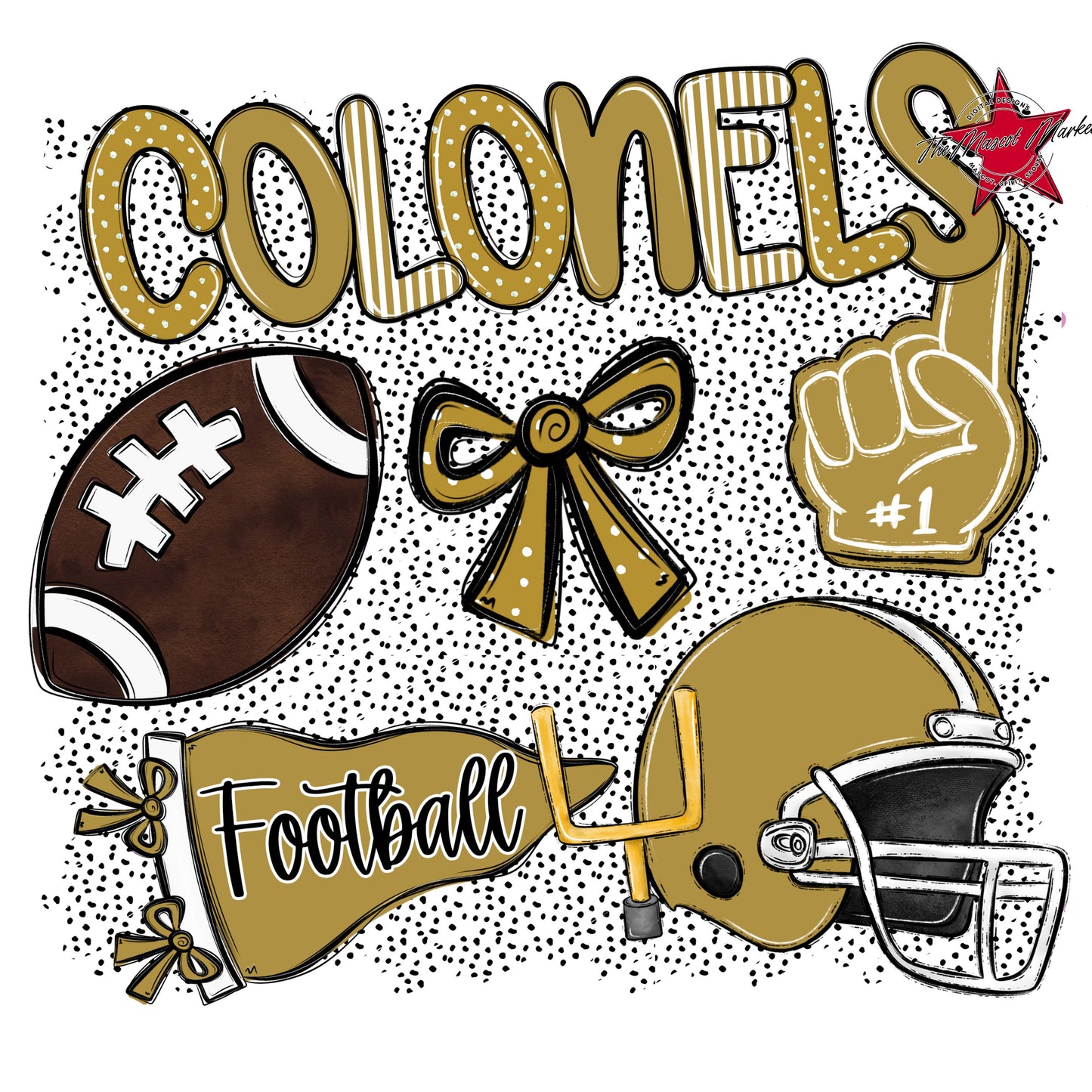 Colonels Football Spirit-Gold