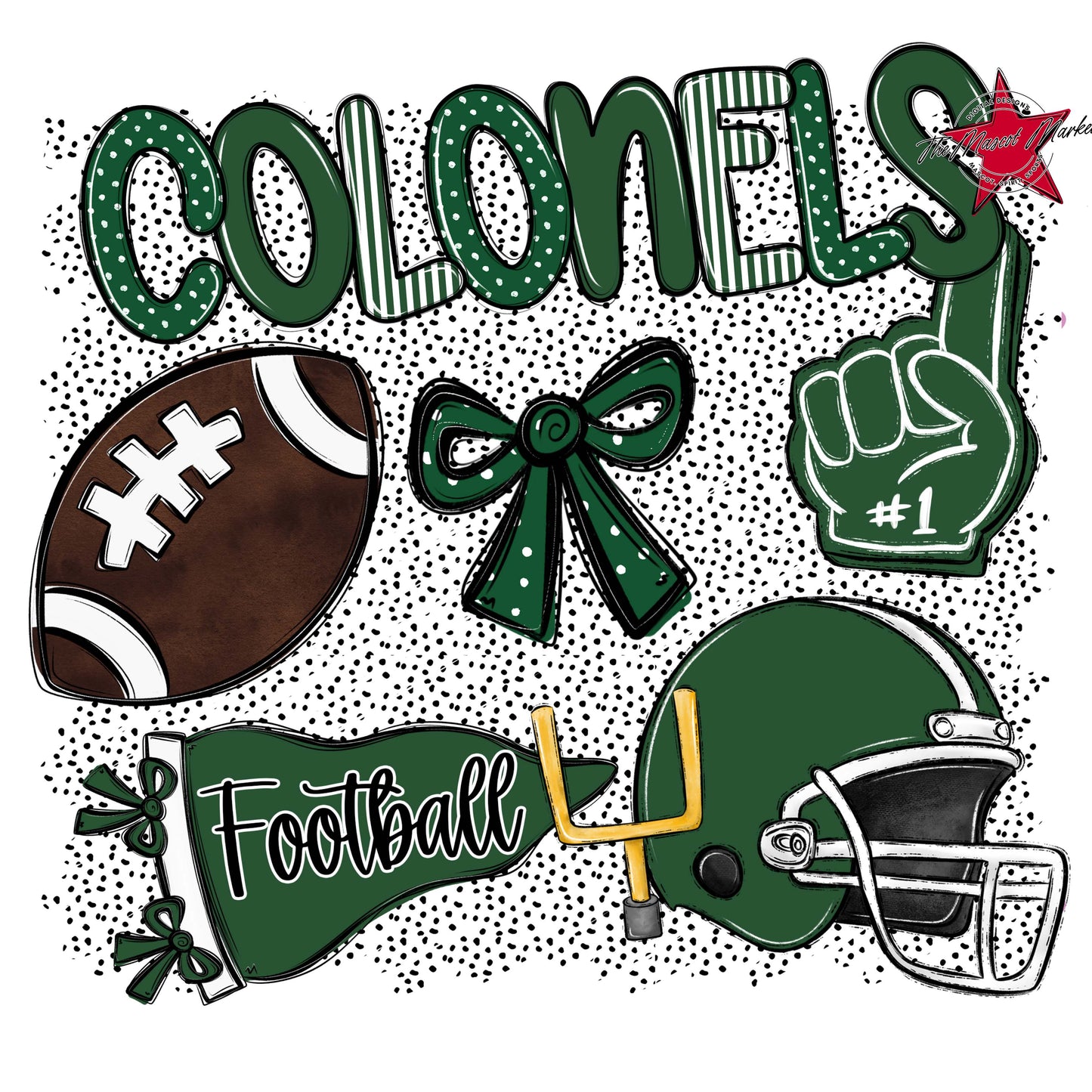 Colonels Football Spirit-Green