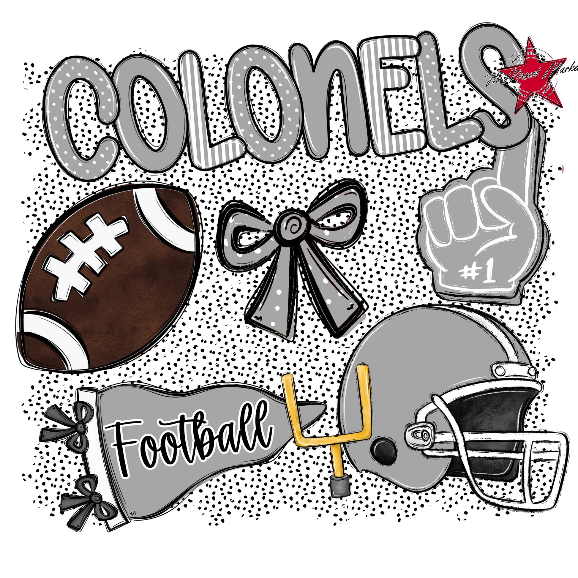 Colonels Football Spirit-Grey