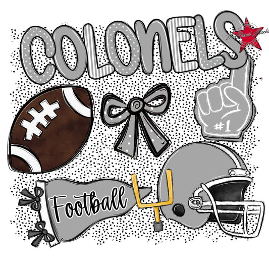 Colonels Football Spirit-Grey
