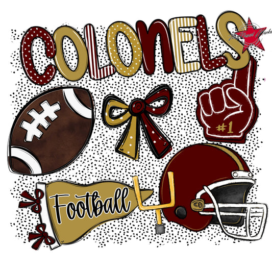 Colonels Football Spirit-Maroon & Gold