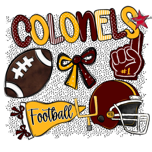 Colonels Football Spirit-Maroon & Yellow