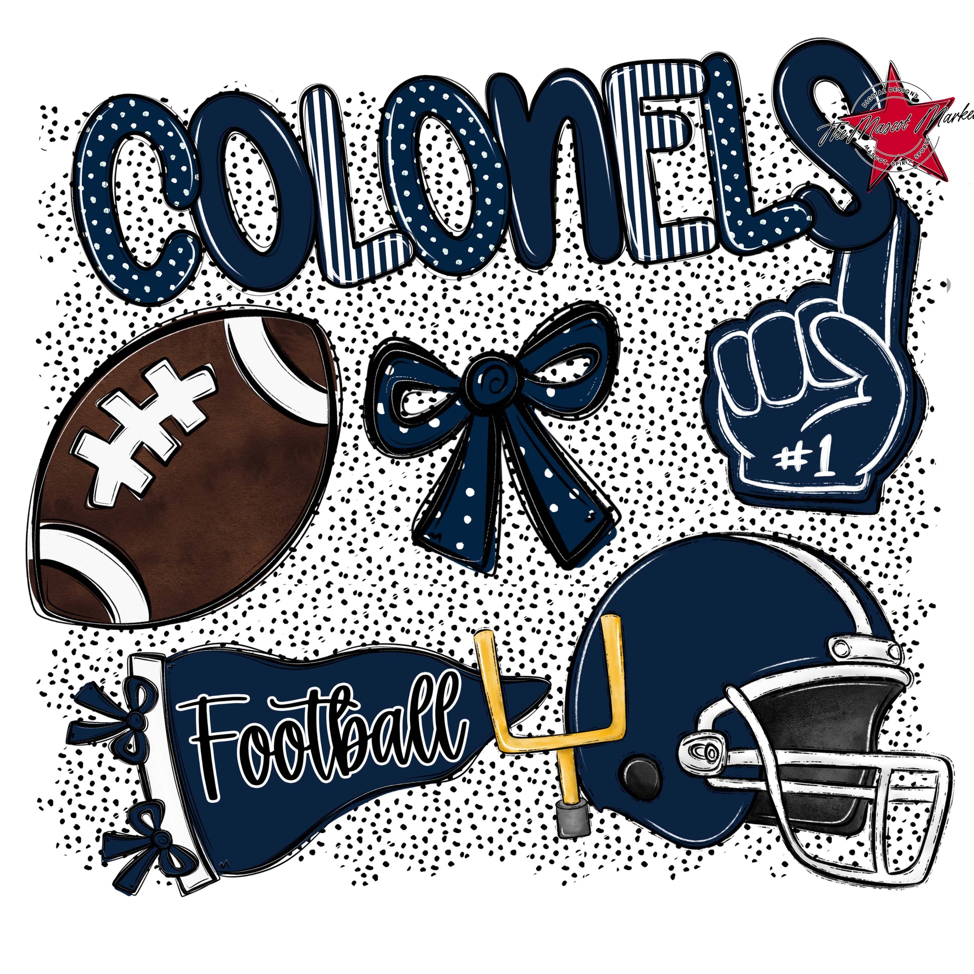 Colonels Football Spirit-Navy