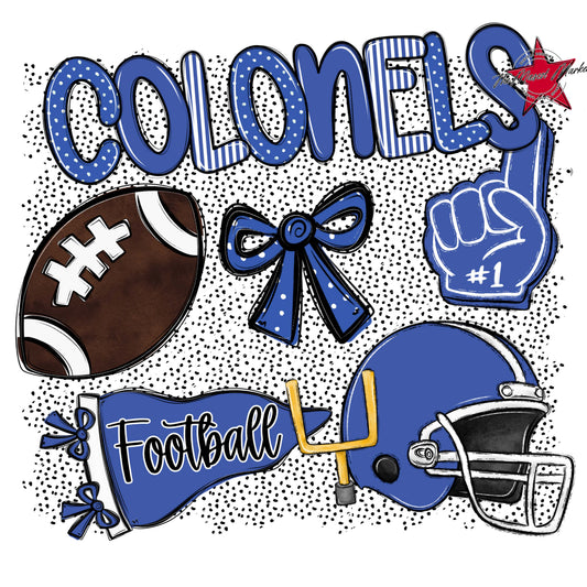 Colonels Football Spirit-Off Blue