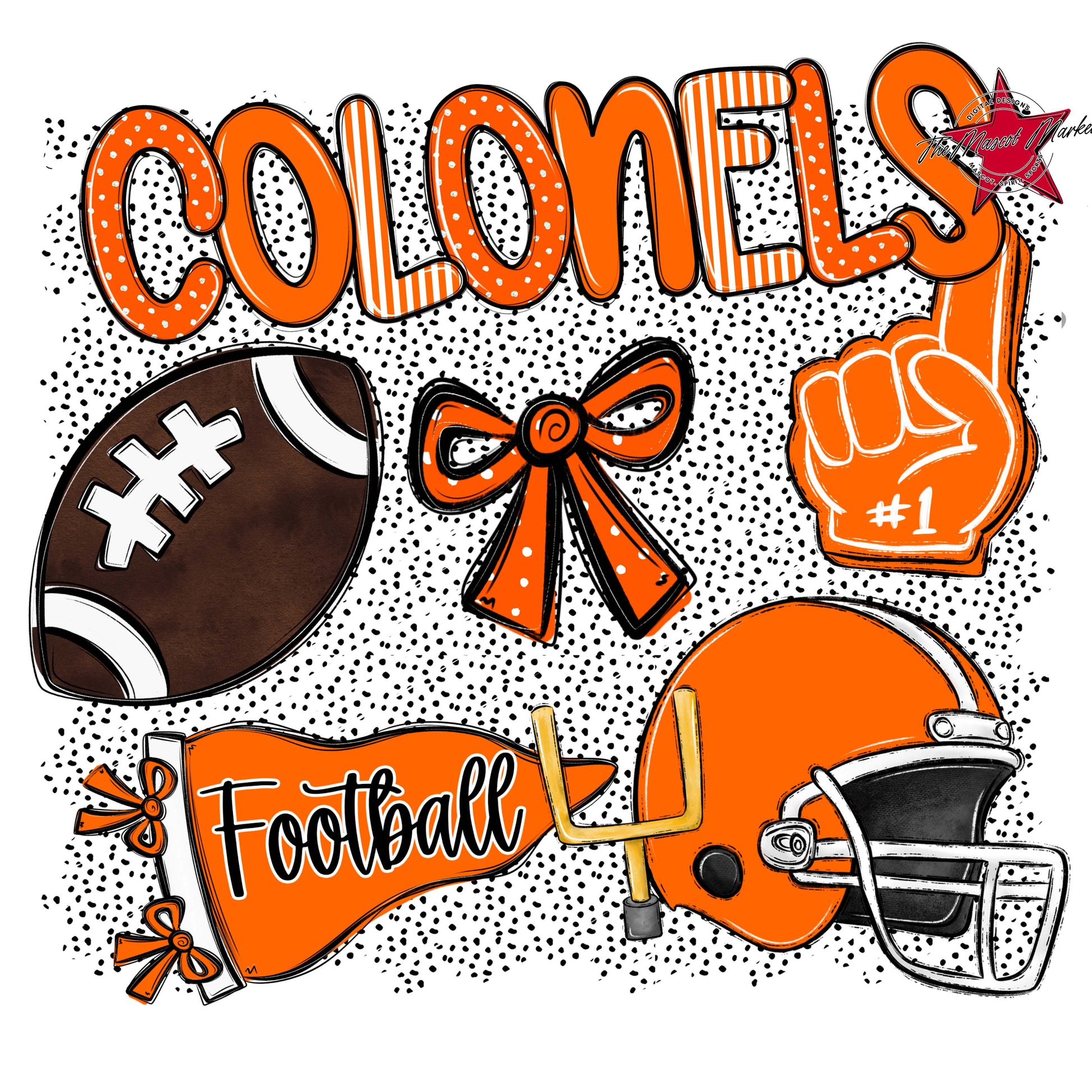 Colonels Football Spirit-Orange