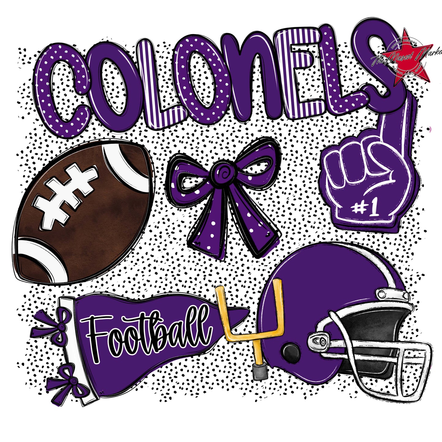 Colonels Football Spirit-Purple