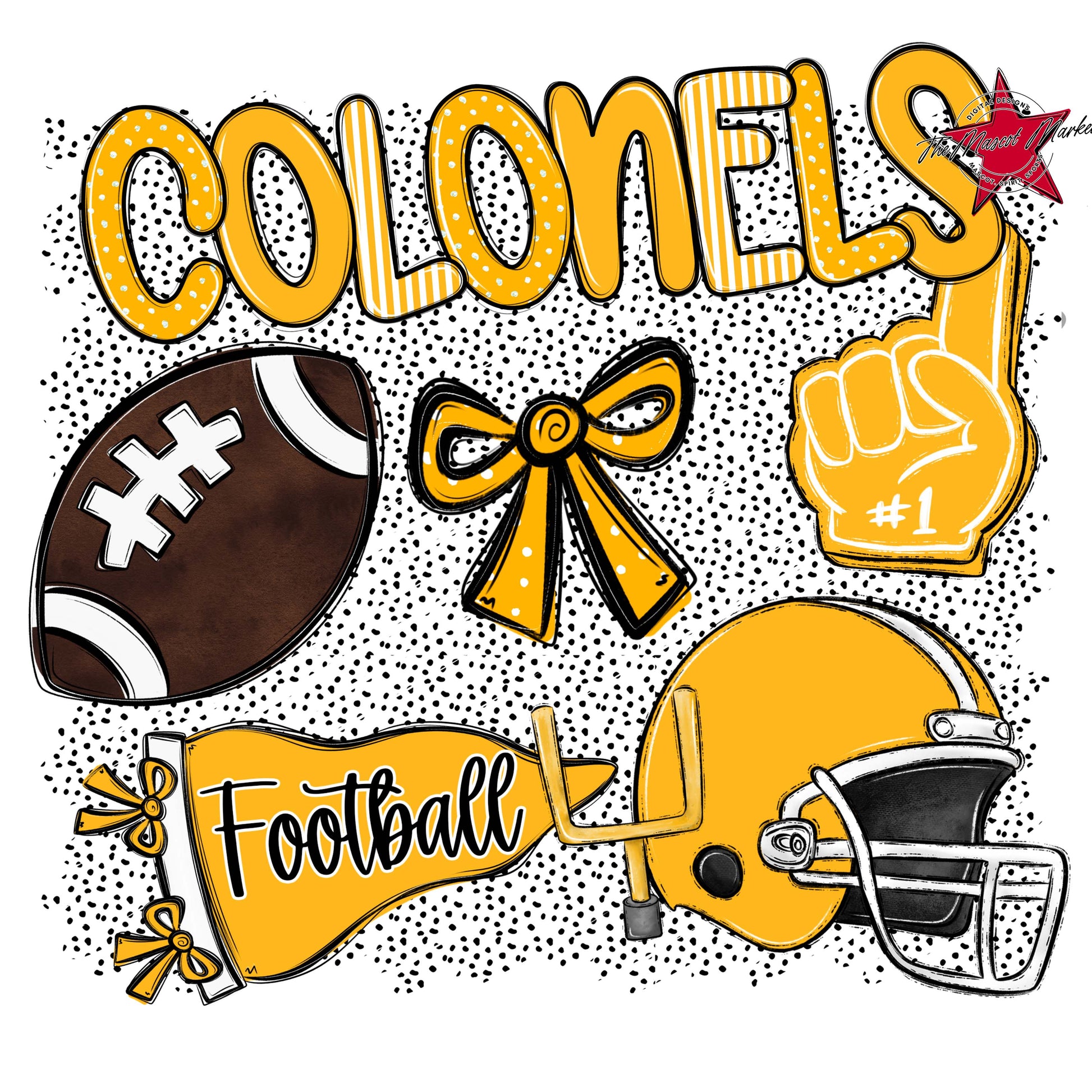 Colonels Football Spirit-Yellow