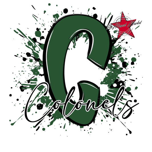 Colonels Mascot Splatter-Green