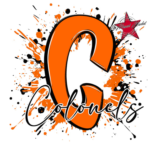 Colonels Mascot Splatter-Orange