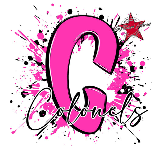 Colonels Mascot Splatter-Pink