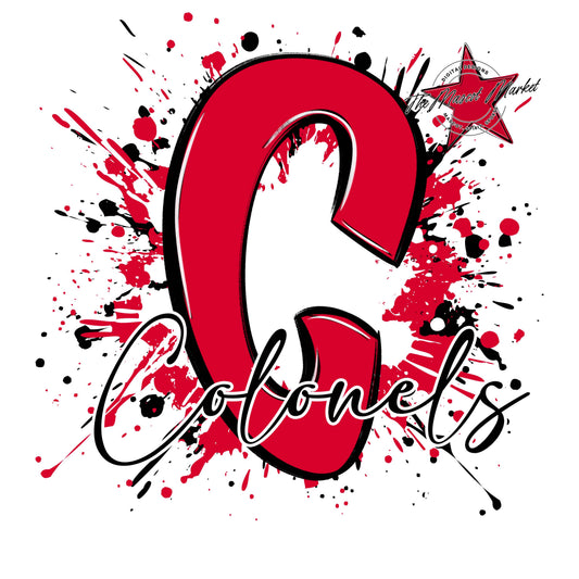 Colonels Mascot Splatter-Red