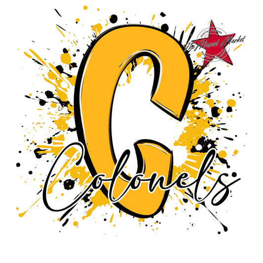 Colonels Mascot Splatter-Yellow