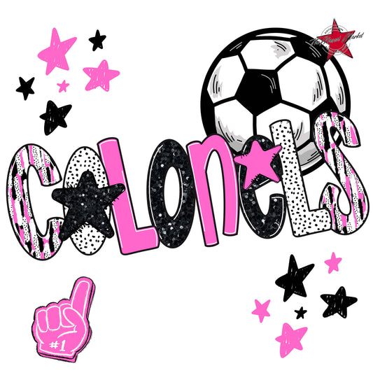 Colonels Soccer Scrape-Baby Pink