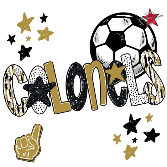 Colonels Soccer Scrape-Gold