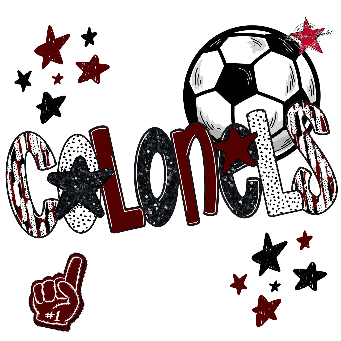 Colonels Soccer Scrape-Maroon