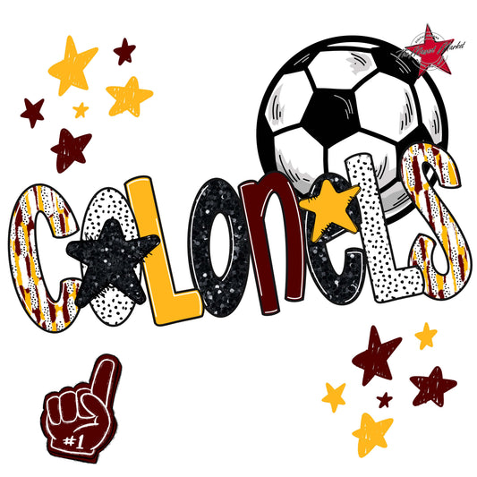 Colonels Soccer Scrape-Maroon & Yellow