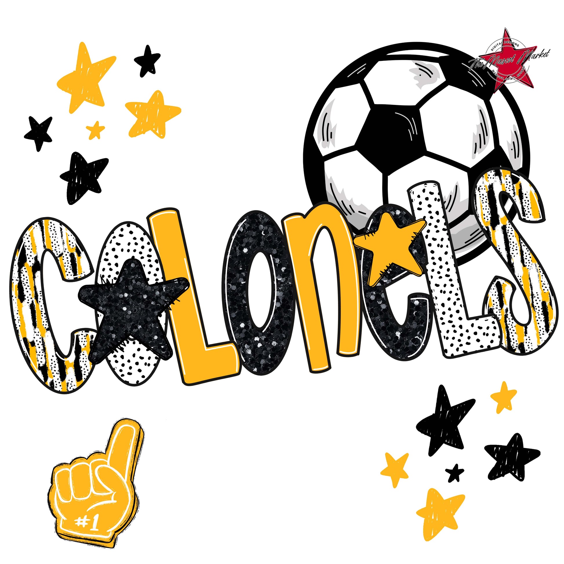 Colonels Soccer Scrape-Yellow