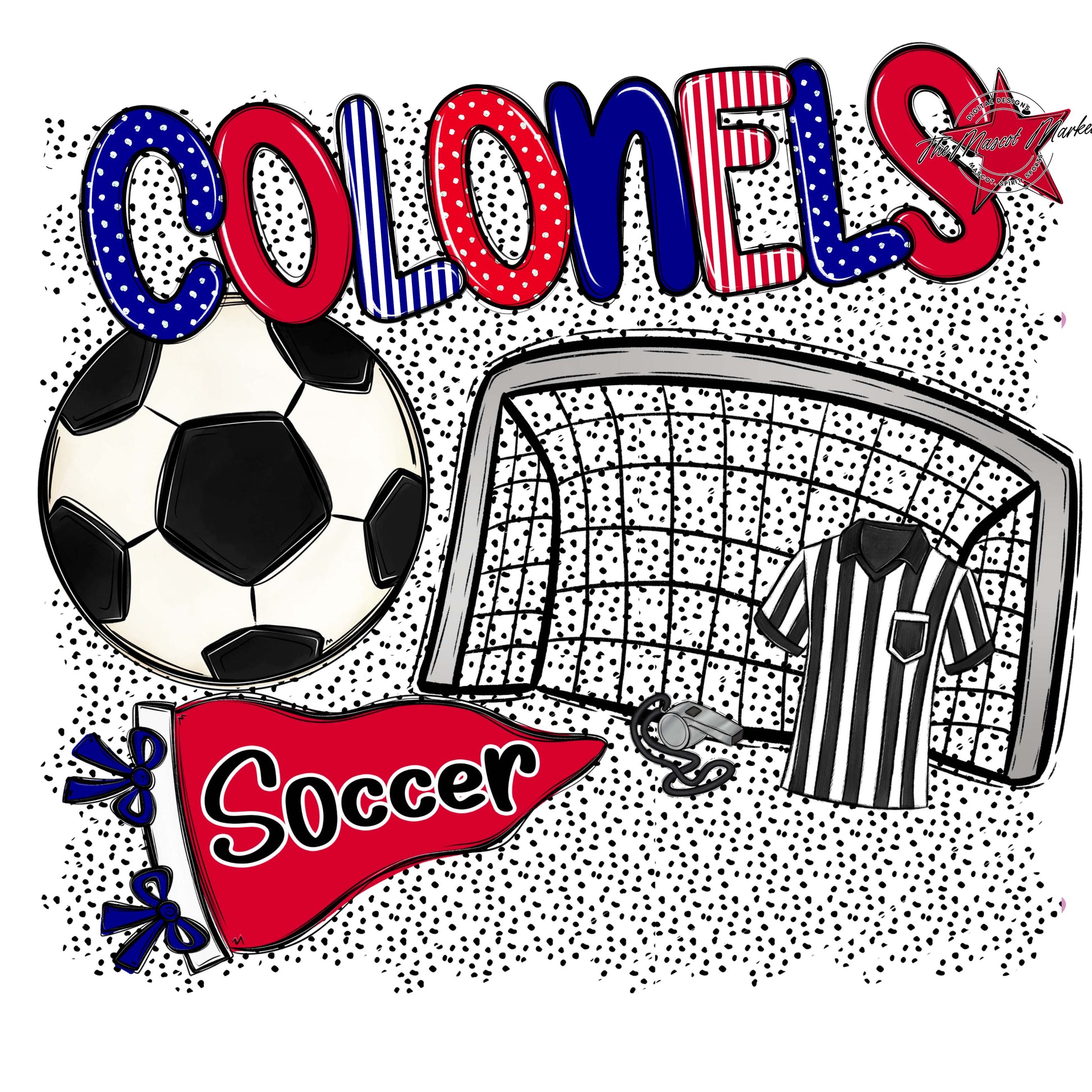 Colonels Soccer Spirit-Blue & Red
