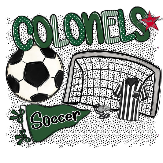 Colonels Soccer Spirit-Green
