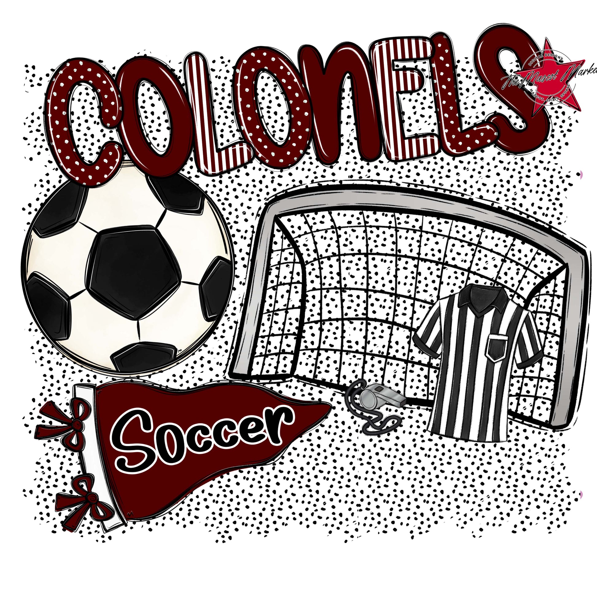 Colonels Soccer Spirit-Maroon