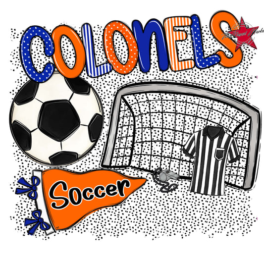Colonels Soccer Spirit-Royal Blue & Orange