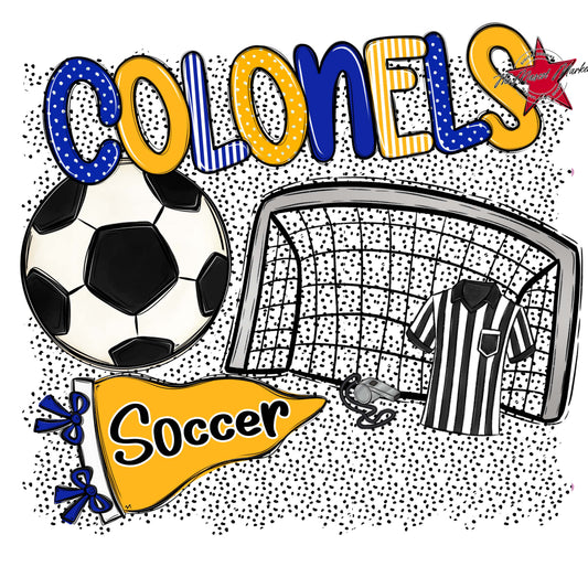 Colonels Soccer Spirit-Royal Blue & Yellow