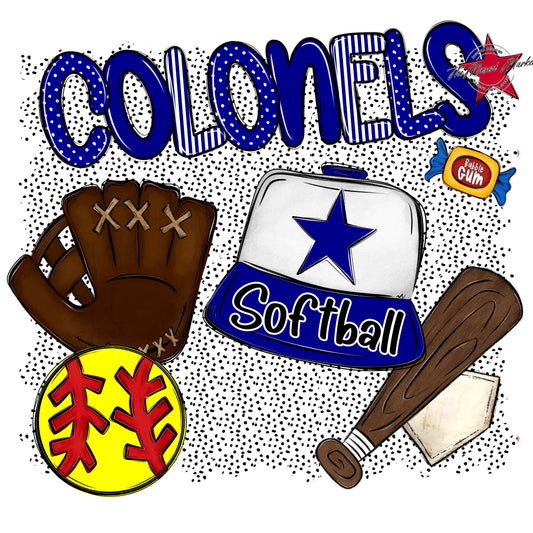 Colonels Softball Spirit-Blue