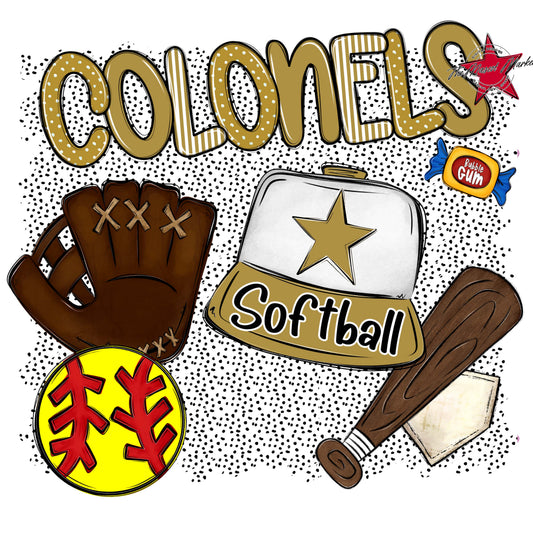 Colonels Softball Spirit-Gold