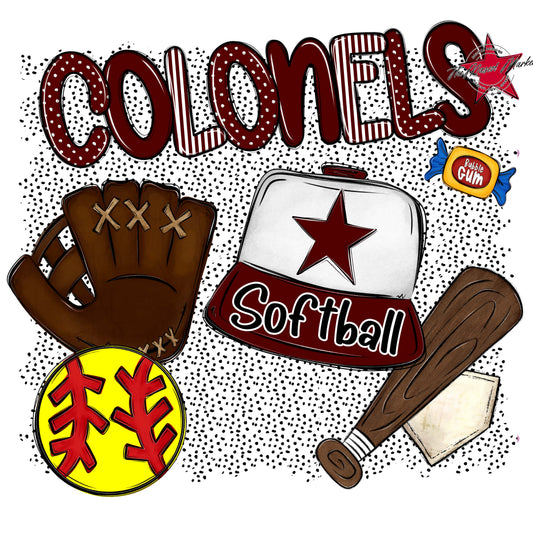 Colonels Softball Spirit-Maroon