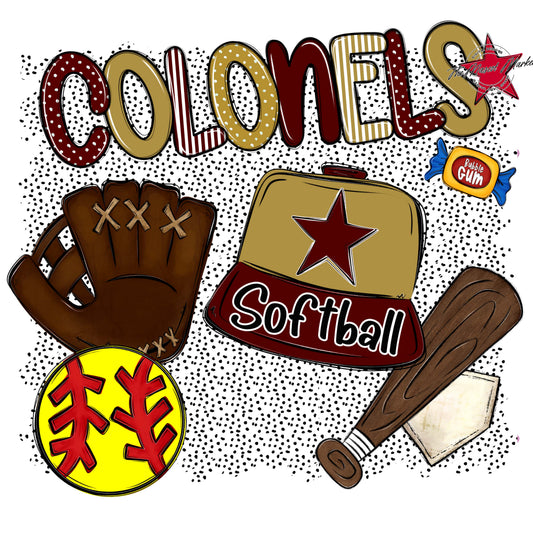 Colonels Softball Spirit-Maroon & Gold